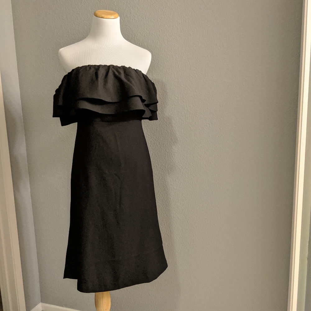 Banana Republic Off the Shoulder Black Dress